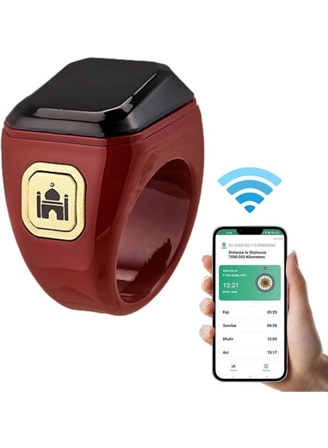 خاتم إلكتروني ذكي للتسبيح مصمم لتلبية احتياجات المسلمين للتذكير بالتسبيح وأوقات الصلاة. - Image 5